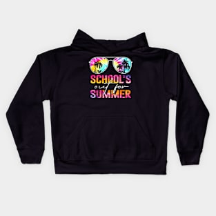 Schools Out For Summer Last Day Of School Teacher Tie Dye Kids Hoodie